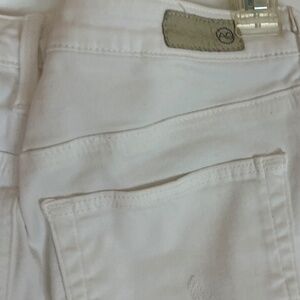 AG Adriano Goldschmied White Denim The Abbey Ankle 27R